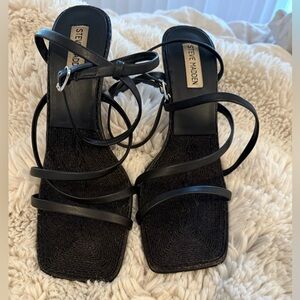 Steve Madden Black Strappy Heels